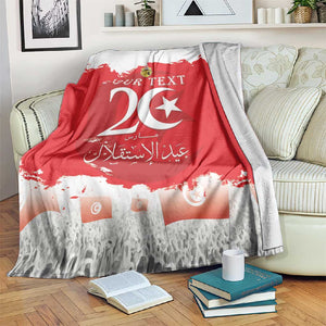 Personalized Afro Tunisia Blanket Happy 69th Anniversary Independence