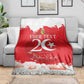 Personalized Afro Tunisia Blanket Happy 69th Anniversary Independence