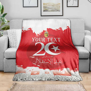 Personalized Afro Tunisia Blanket Happy 69th Anniversary Independence
