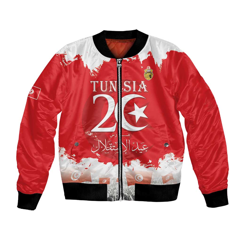 Personalized Afro Tunisia Bomber Jacket Happy 69th Anniversary Independence
