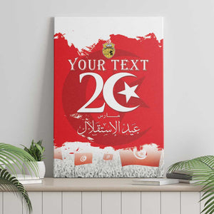 Personalized Afro Tunisia Canvas Wall Art Happy 69th Anniversary Independence
