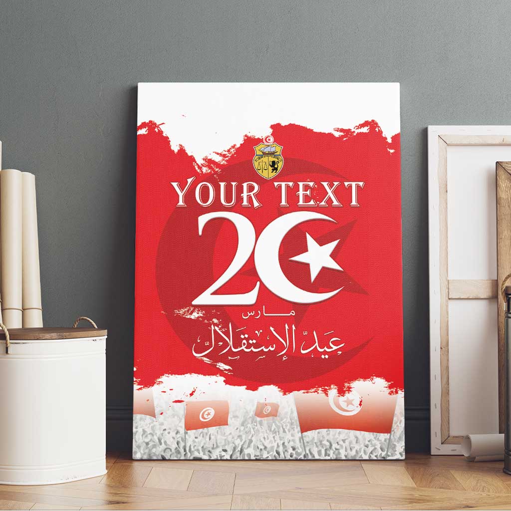 Personalized Afro Tunisia Canvas Wall Art Happy 69th Anniversary Independence