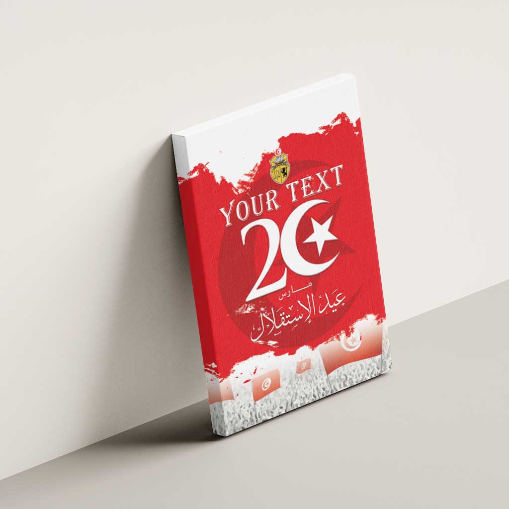 Personalized Afro Tunisia Canvas Wall Art Happy 69th Anniversary Independence