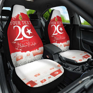 Personalized Afro Tunisia Car Seat Cover Happy 69th Anniversary Independence