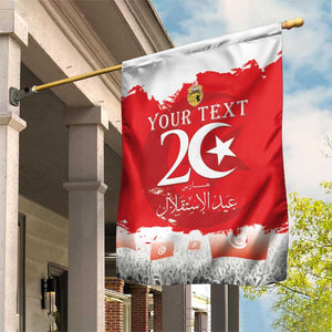 Personalized Afro Tunisia Garden Flag Happy 69th Anniversary Independence