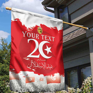 Personalized Afro Tunisia Garden Flag Happy 69th Anniversary Independence