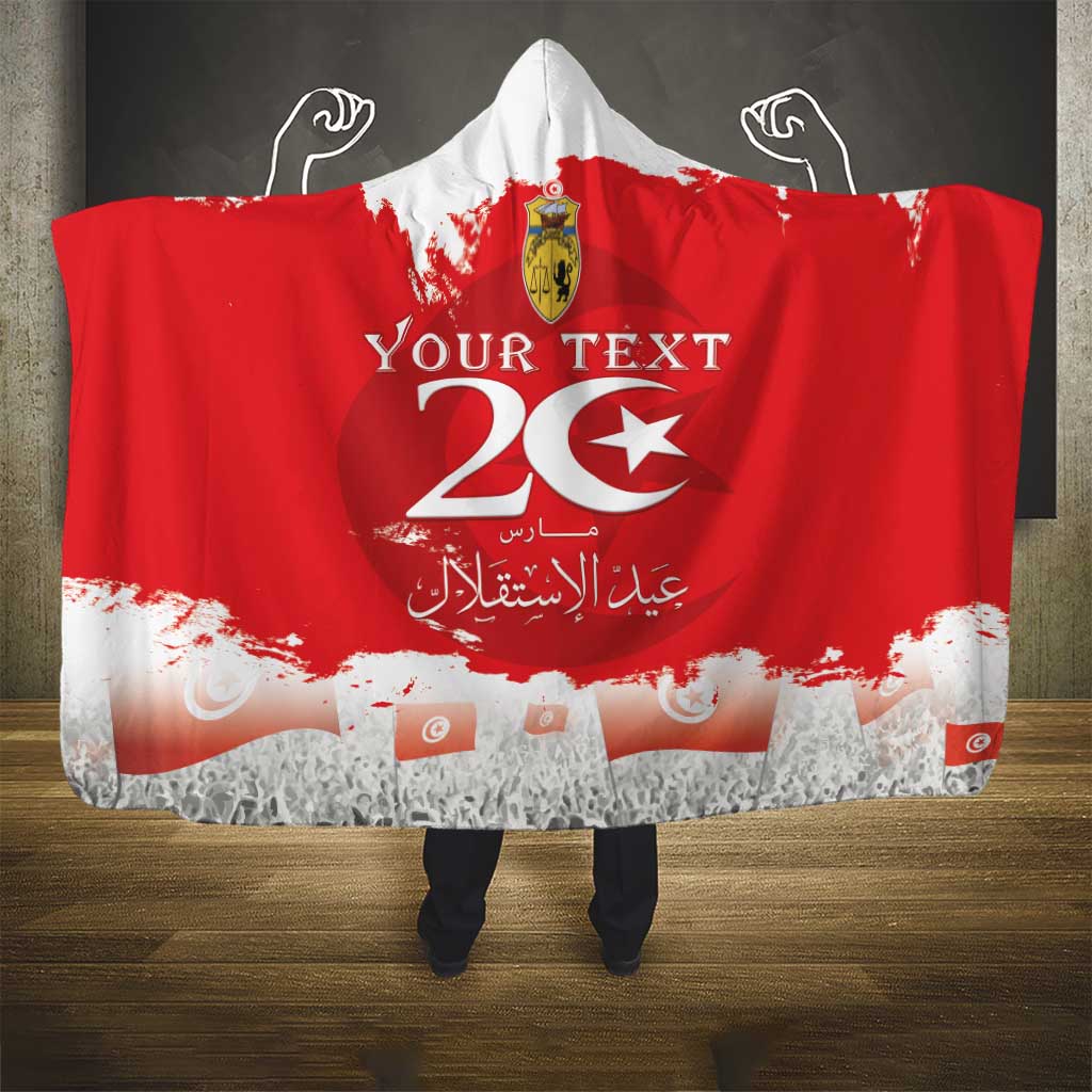 Personalized Afro Tunisia Hooded Blanket Happy 69th Anniversary Independence