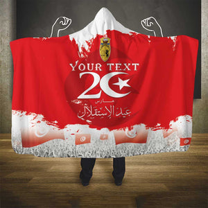 Personalized Afro Tunisia Hooded Blanket Happy 69th Anniversary Independence