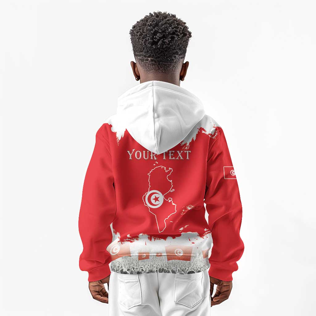 Personalized Afro Tunisia Kid Hoodie Happy 69th Anniversary Independence
