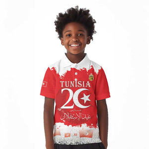 Personalized Afro Tunisia Kid Polo Shirt Happy 69th Anniversary Independence