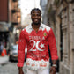 Personalized Afro Tunisia Long Sleeve Button Shirt Happy 69th Anniversary Independence