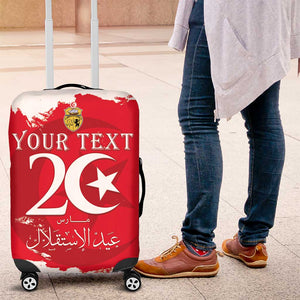Personalized Afro Tunisia Luggage Cover Happy 69th Anniversary Independence