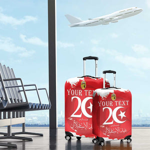 Personalized Afro Tunisia Luggage Cover Happy 69th Anniversary Independence