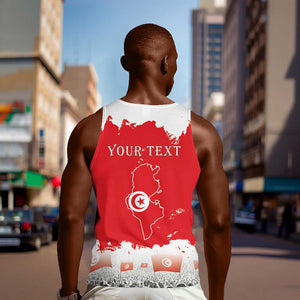 Personalized Afro Tunisia Men Tank Top Happy 69th Anniversary Independence