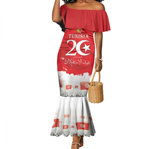 Personalized Afro Tunisia Mermaid Dress Happy 69th Anniversary Independence