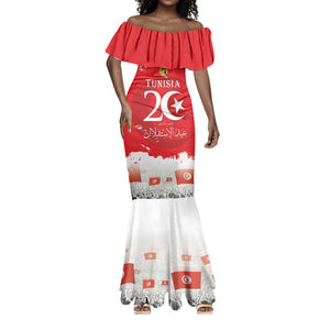 Personalized Afro Tunisia Mermaid Dress Happy 69th Anniversary Independence