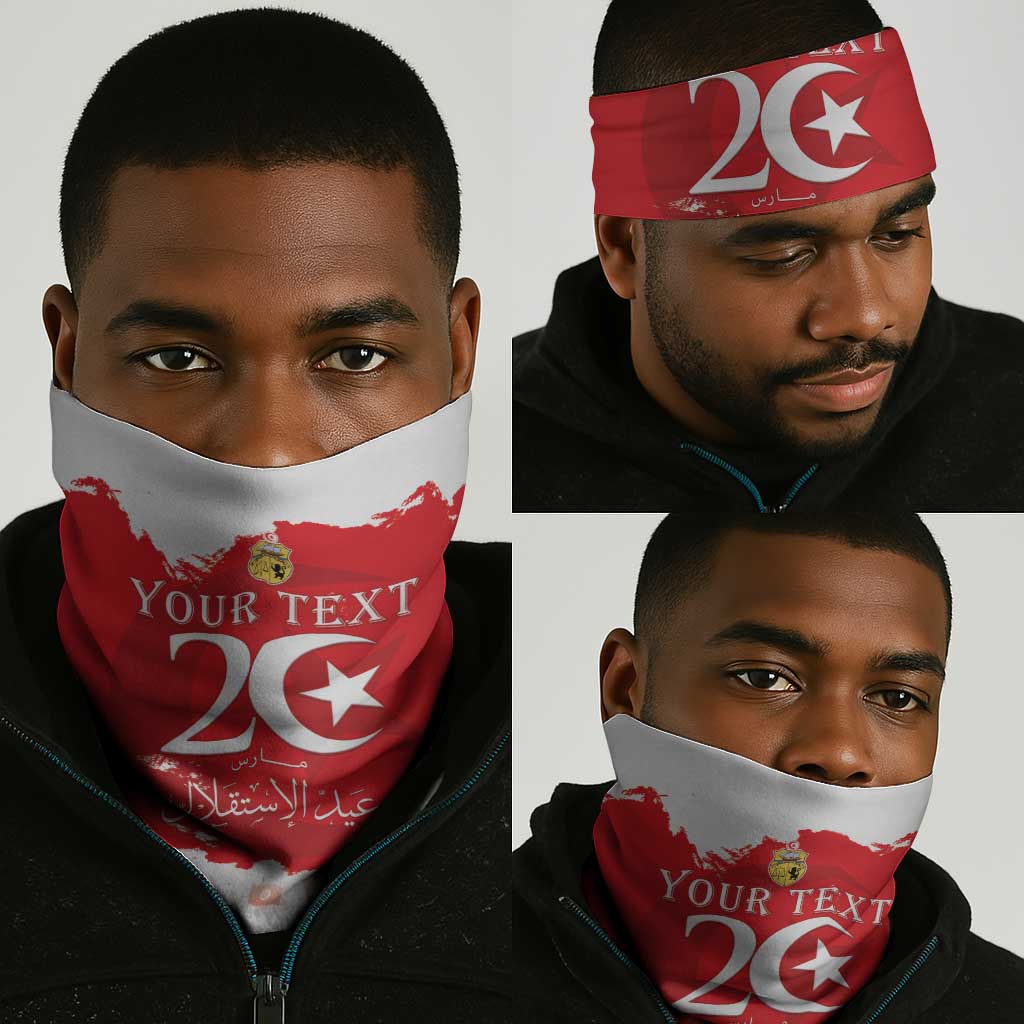 Afro Tunisia Neck Gaiter Happy 69th Anniversary Independence - African Pride
