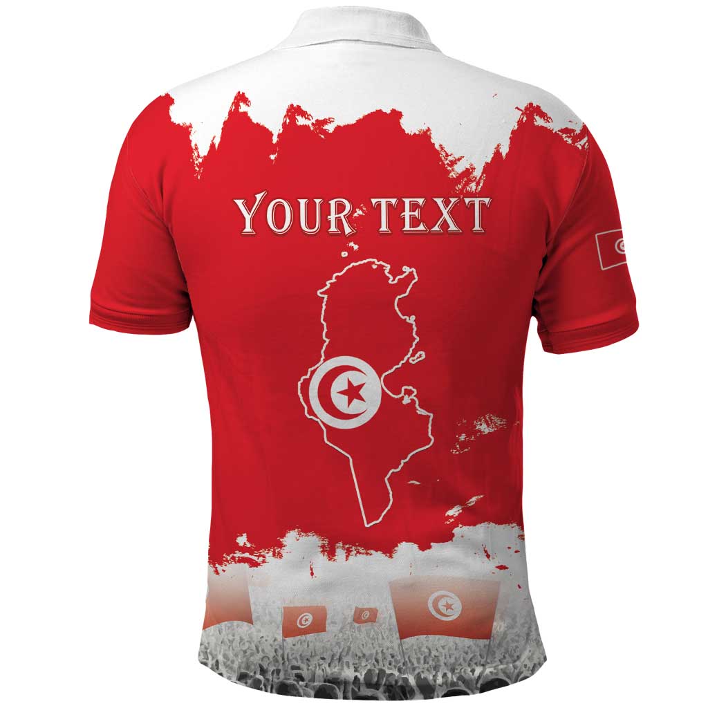 Personalized Afro Tunisia Polo Shirt Happy 69th Anniversary Independence