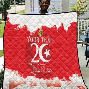 Personalized Afro Tunisia Quilt Happy 69th Anniversary Independence