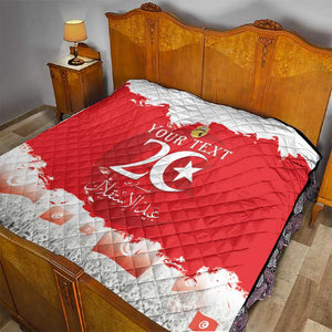 Personalized Afro Tunisia Quilt Happy 69th Anniversary Independence