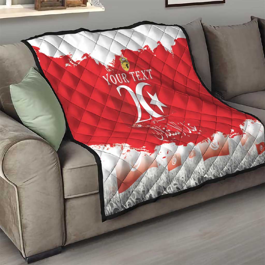 Personalized Afro Tunisia Quilt Happy 69th Anniversary Independence