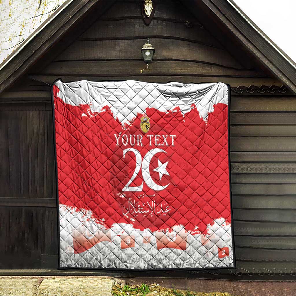 Personalized Afro Tunisia Quilt Happy 69th Anniversary Independence