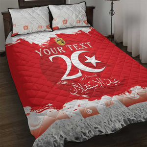 Personalized Afro Tunisia Quilt Bed Set Happy 69th Anniversary Independence