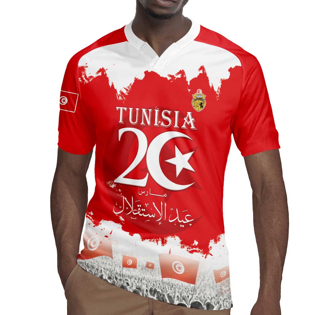 Personalized Afro Tunisia Rugby Jersey Happy 69th Anniversary Independence