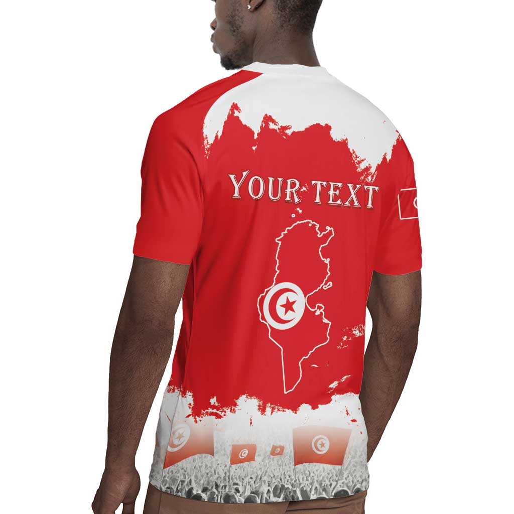 Personalized Afro Tunisia Rugby Jersey Happy 69th Anniversary Independence