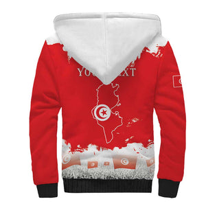 Personalized Afro Tunisia Sherpa Hoodie Happy 69th Anniversary Independence