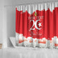 Personalized Afro Tunisia Shower Curtain Happy 69th Anniversary Independence