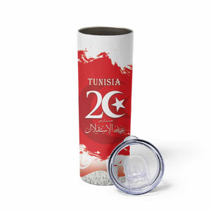 Personalized Afro Tunisia Skinny Tumbler Happy 69th Anniversary Independence
