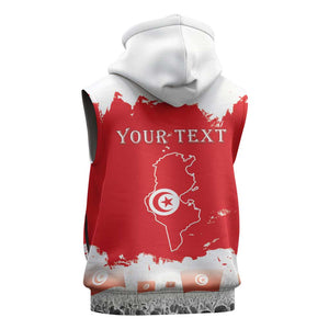 Personalized Afro Tunisia Sleeveless Zip Hoodie Happy 69th Anniversary Independence - African Pride