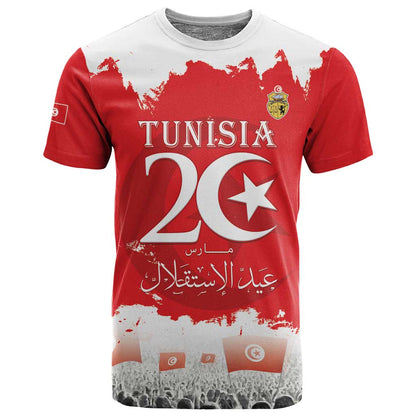 Personalized Afro Tunisia T shirt Happy 69th Anniversary Independence