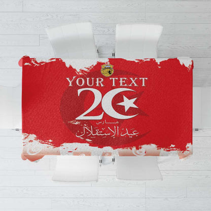 Personalized Afro Tunisia Tablecloth Happy 69th Anniversary Independence