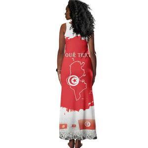 Personalized Afro Tunisia Tank Maxi Dress Happy 69th Anniversary Independence
