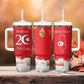 Personalized Afro Tunisia Tumbler With Handle Happy 69th Anniversary Independence