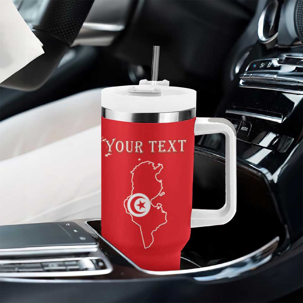 Personalized Afro Tunisia Tumbler With Handle Happy 69th Anniversary Independence
