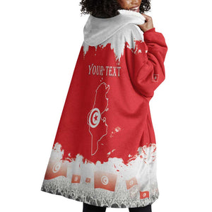 Personalized Afro Tunisia Wearable Blanket Hoodie Happy 69th Anniversary Independence