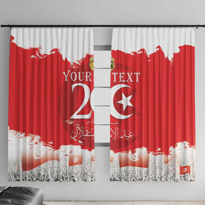 Personalized Afro Tunisia Window Curtain Happy 69th Anniversary Independence