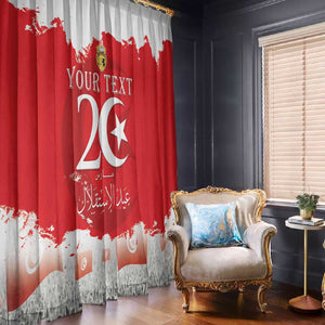 Personalized Afro Tunisia Window Curtain Happy 69th Anniversary Independence
