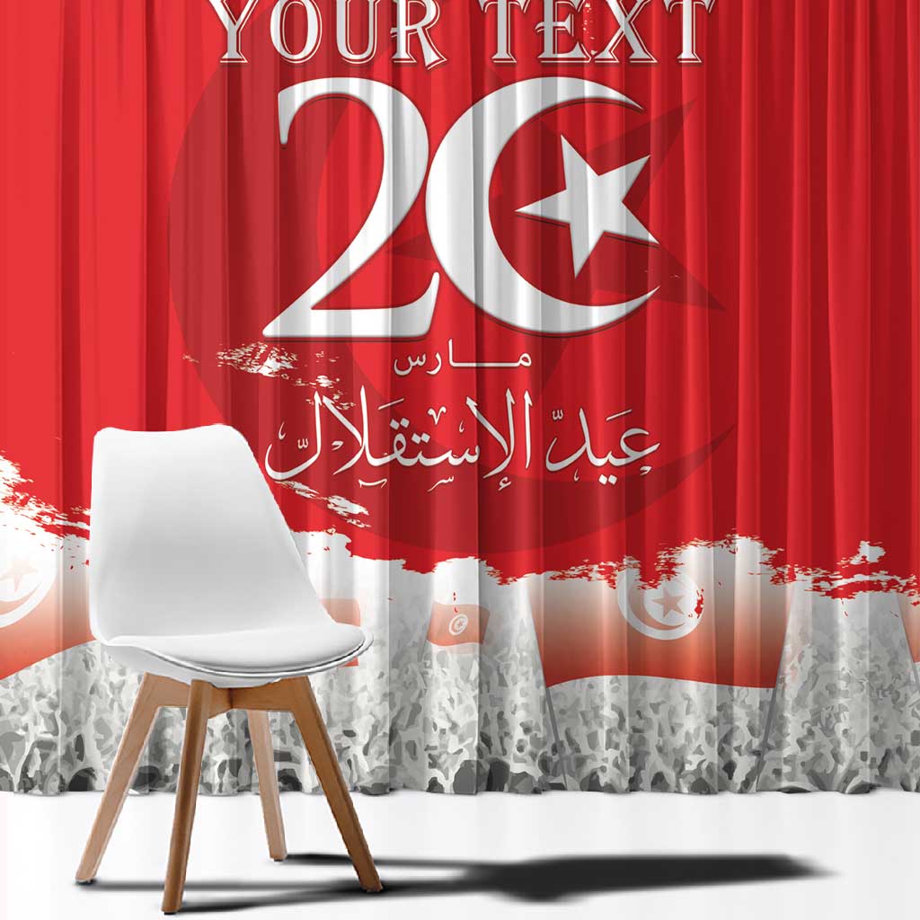 Personalized Afro Tunisia Window Curtain Happy 69th Anniversary Independence