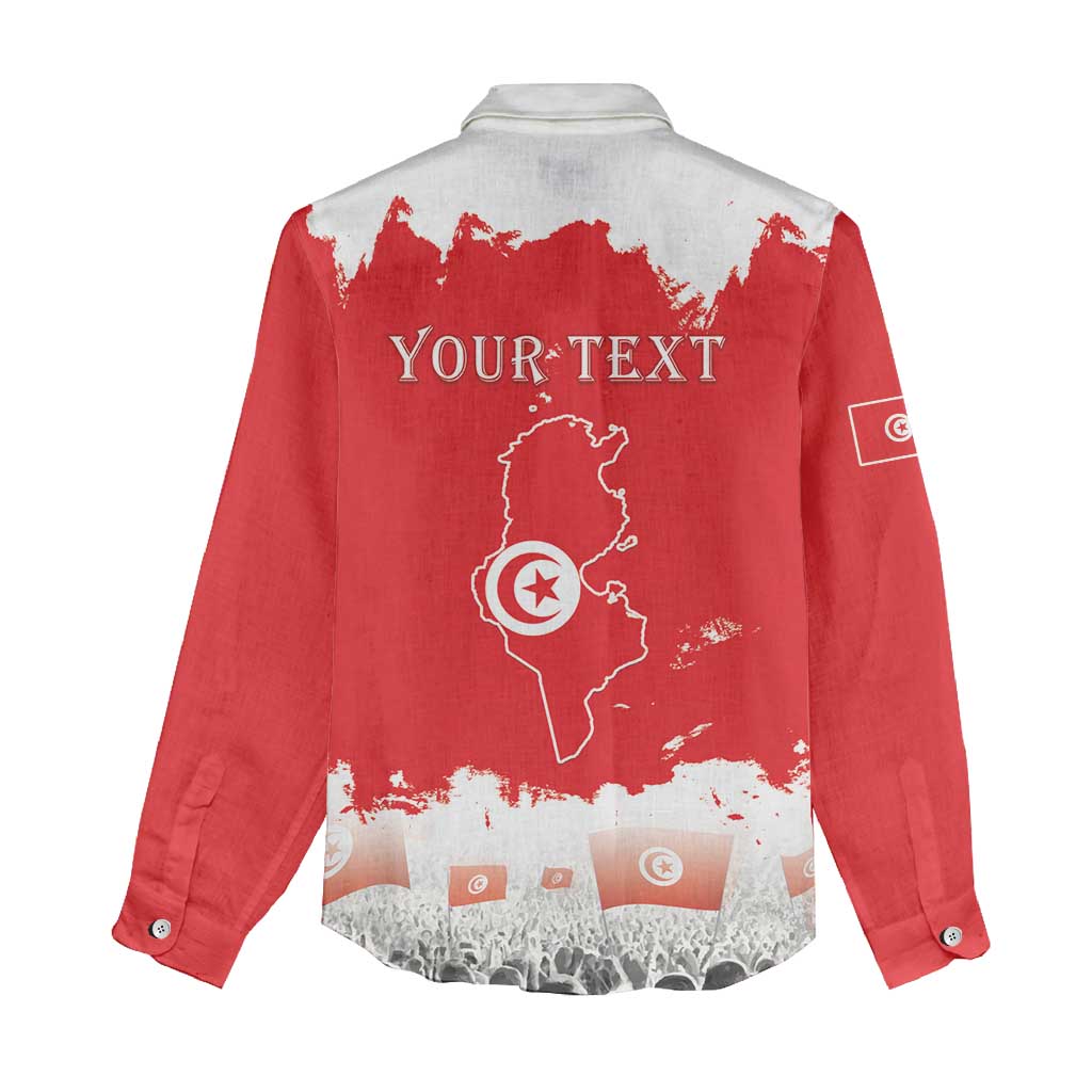 Personalized Afro Tunisia Women Casual Shirt Happy 69th Anniversary Independence LT15