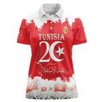 Personalized Afro Tunisia Women Polo Shirt Happy 69th Anniversary Independence
