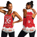 Personalized Afro Tunisia Women Racerback Tank Happy 69th Anniversary Independence