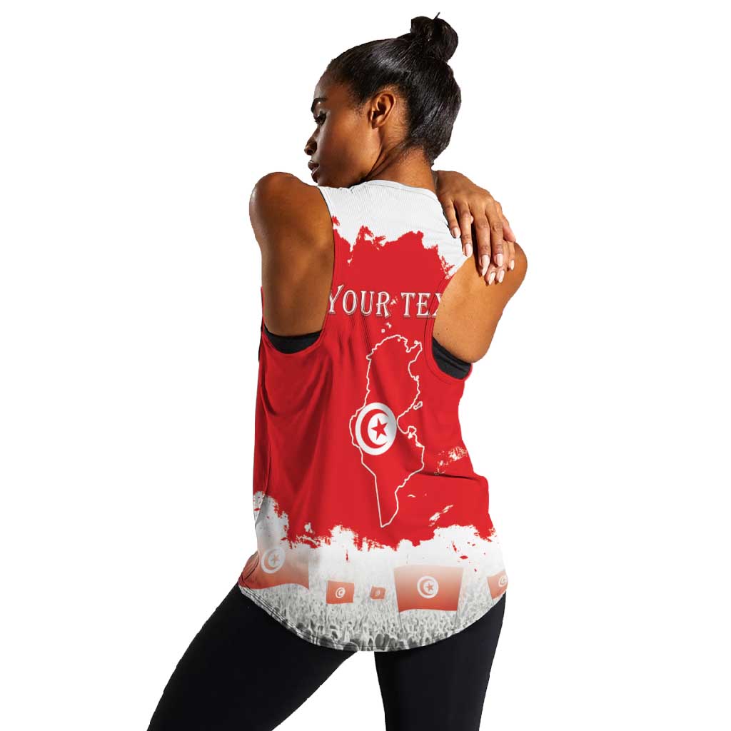 Personalized Afro Tunisia Women Racerback Tank Happy 69th Anniversary Independence