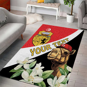 Personalized Afro Tunisia Area Rug Camelus Dromedarius With Jasmine