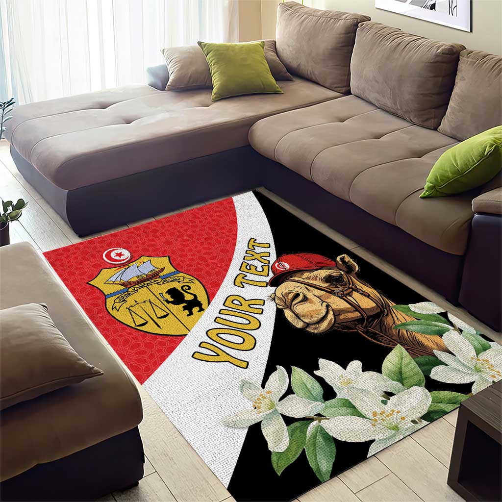 Personalized Afro Tunisia Area Rug Camelus Dromedarius With Jasmine