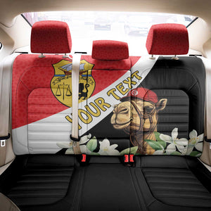 Personalized Afro Tunisia Back Car Seat Cover Camelus Dromedarius With Jasmine