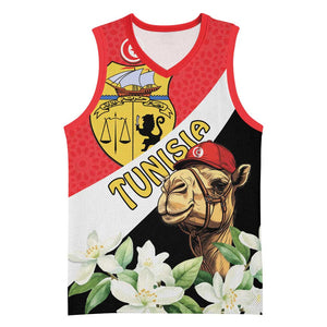 Personalized Afro Tunisia Basketball Jersey Camelus Dromedarius With Jasmine - African Pride